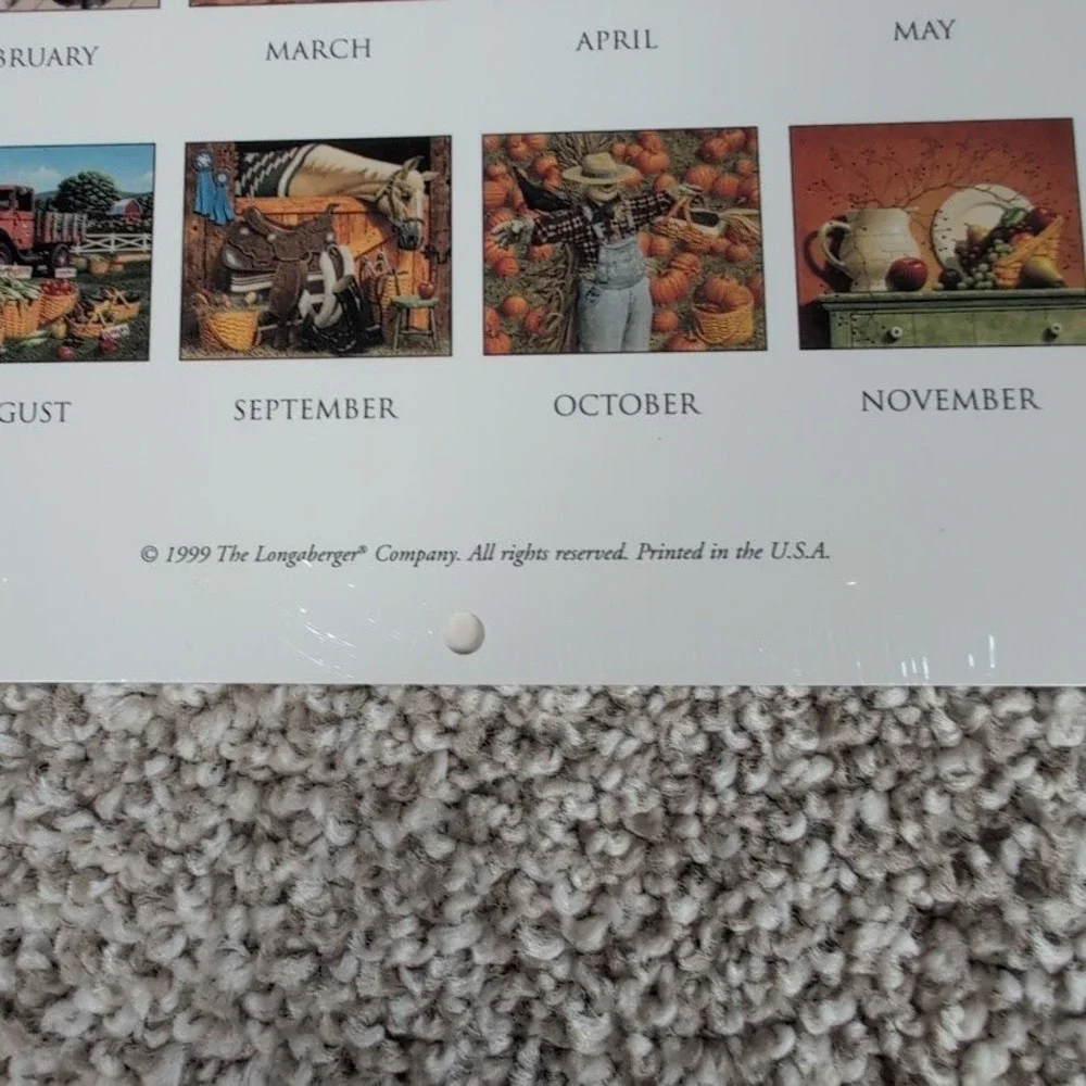 Longaberger‎ Collectors Club 2000 Calendar New Sealed Art Gazebo Hydrangea